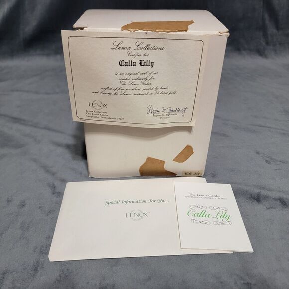 Lenox Garden Flowers Calla Lily With Box And Certificate - Picture 12 of 14